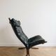 Vintage Siesta armchair by Ingmar Relling for Westnofa in black leather.