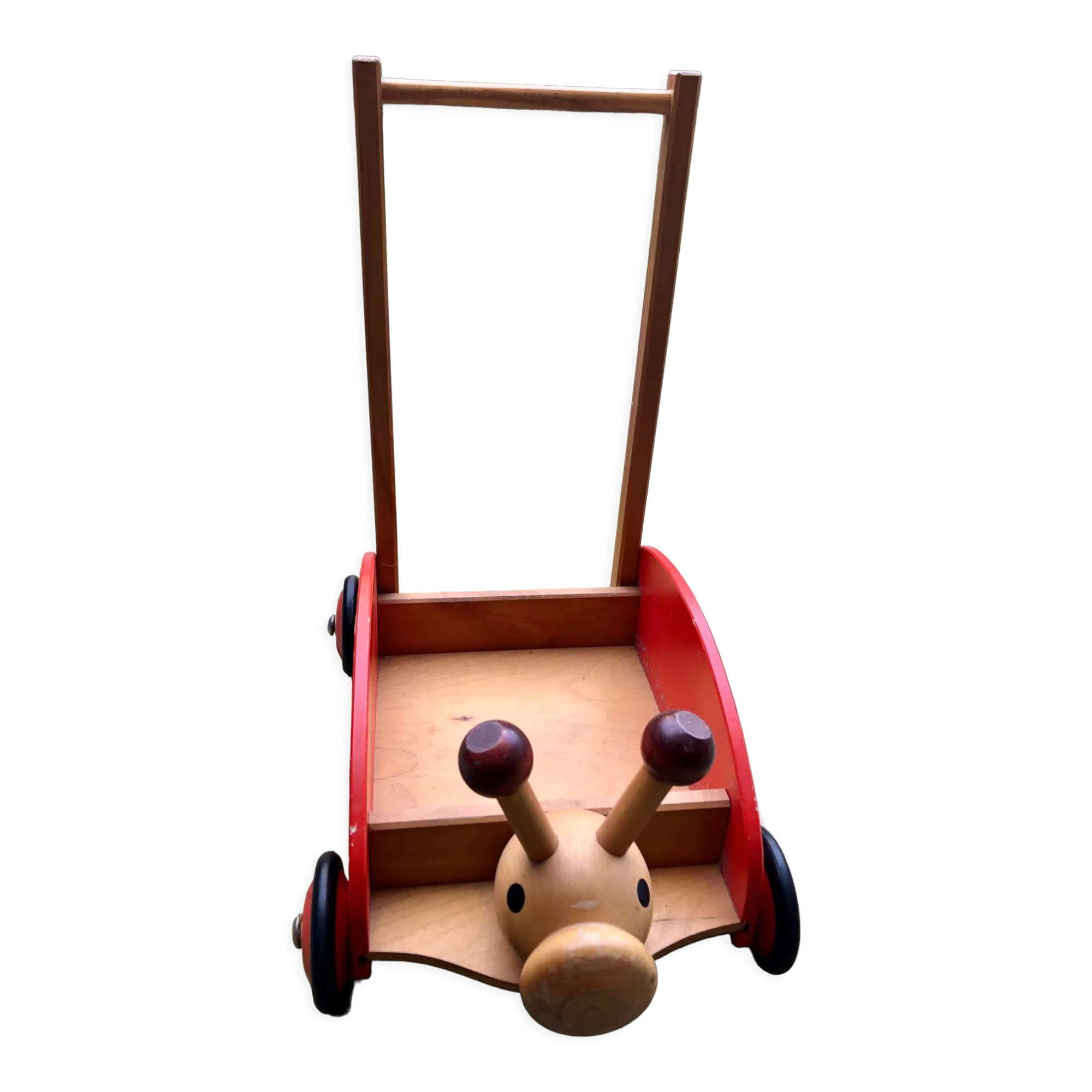 Antique toy with wheels child