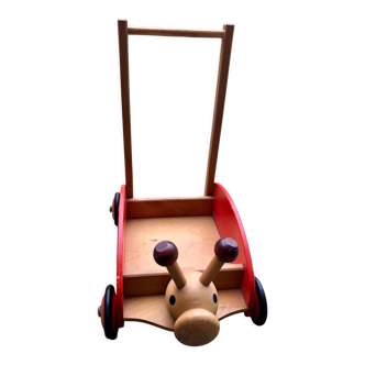 Antique toy with wheels child