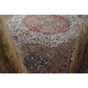 1960s Vintage Persian Handmade Wool Cotton Light Red Area Rug 253x340