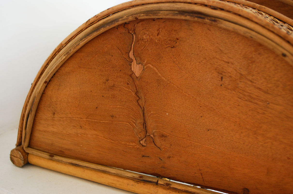 Shelf rattan and caning