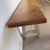 Vintage solid wood farmhouse bench