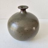 Glazed ceramic ball vase soliflore, unsigned.