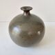 Glazed ceramic ball vase soliflore, unsigned.