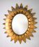 Miroir «Sun Mirror» espagnol des années 60, en métal doré.