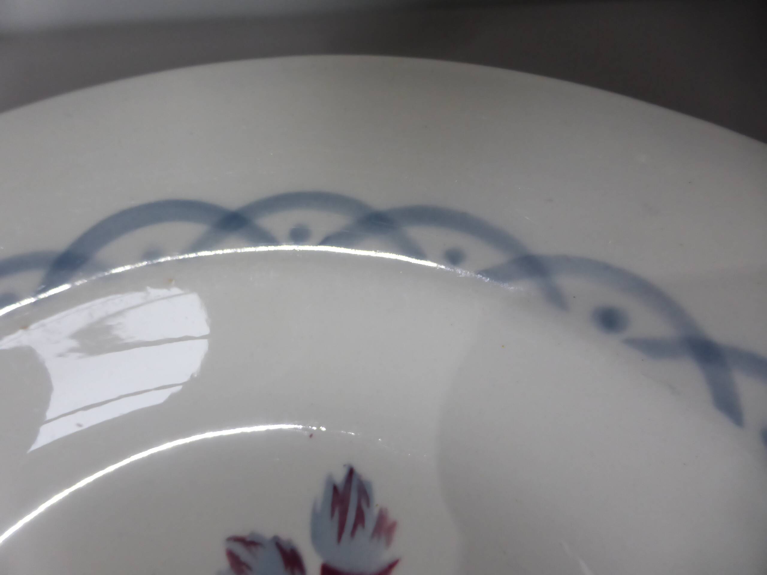 1 vintage soup plate from Digoin Sarreguemines