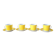 4 tasses et sous-tasses jaunes et blanches