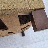 1960s, Danish relax chair, original light green furniture wool.