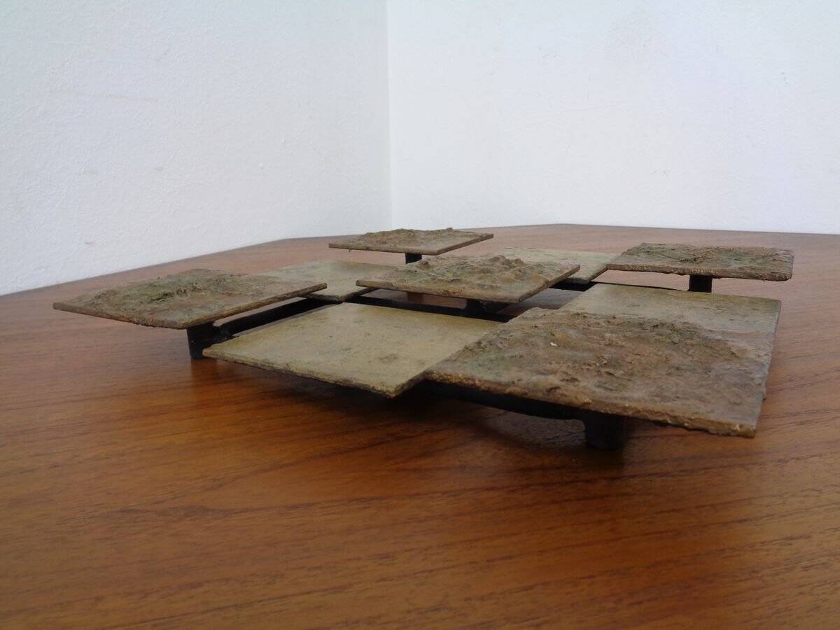 Brutalist Metal Wall Panel, 1960s