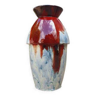 Art deco ceramic vase signed louis dage circa 1930.
