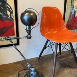 Jieldé lamp 2 arms 40+25cm industrial graphite Jean Louis Domecq 1950