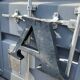 Letter a in galvanized metal height 45 cm