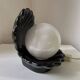 Porcelain table lamp Scallop black Vintage shell