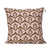 Ottoman cushion cover style pink ikat, olive - 50 x 50