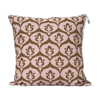Ottoman cushion cover style pink ikat, olive - 50 x 50