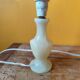 Lampe en pierre marbrée  beige -  petite lampe albâtre