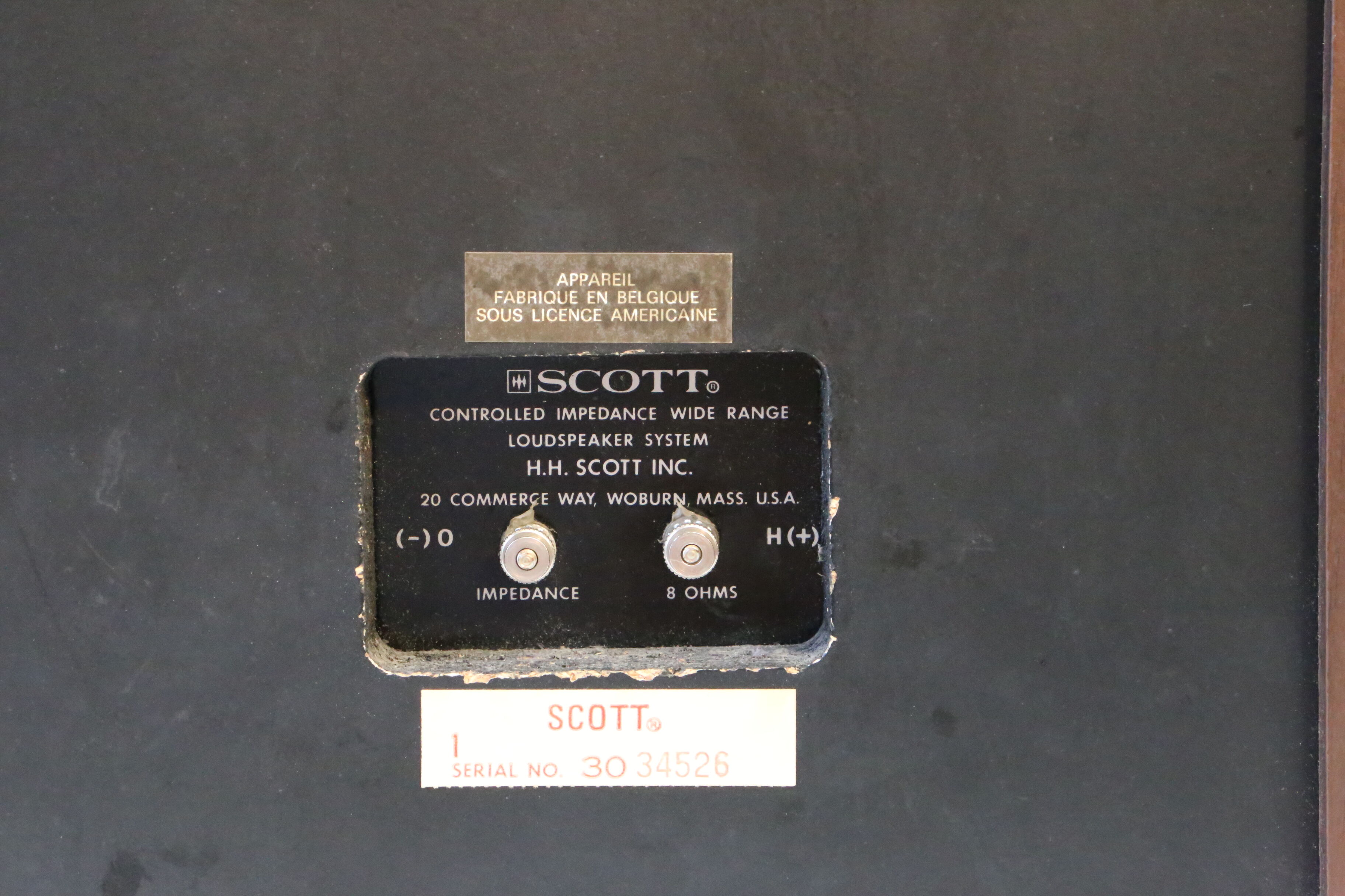Scott s176b acoustic speakers, real vintage, made in Belgium