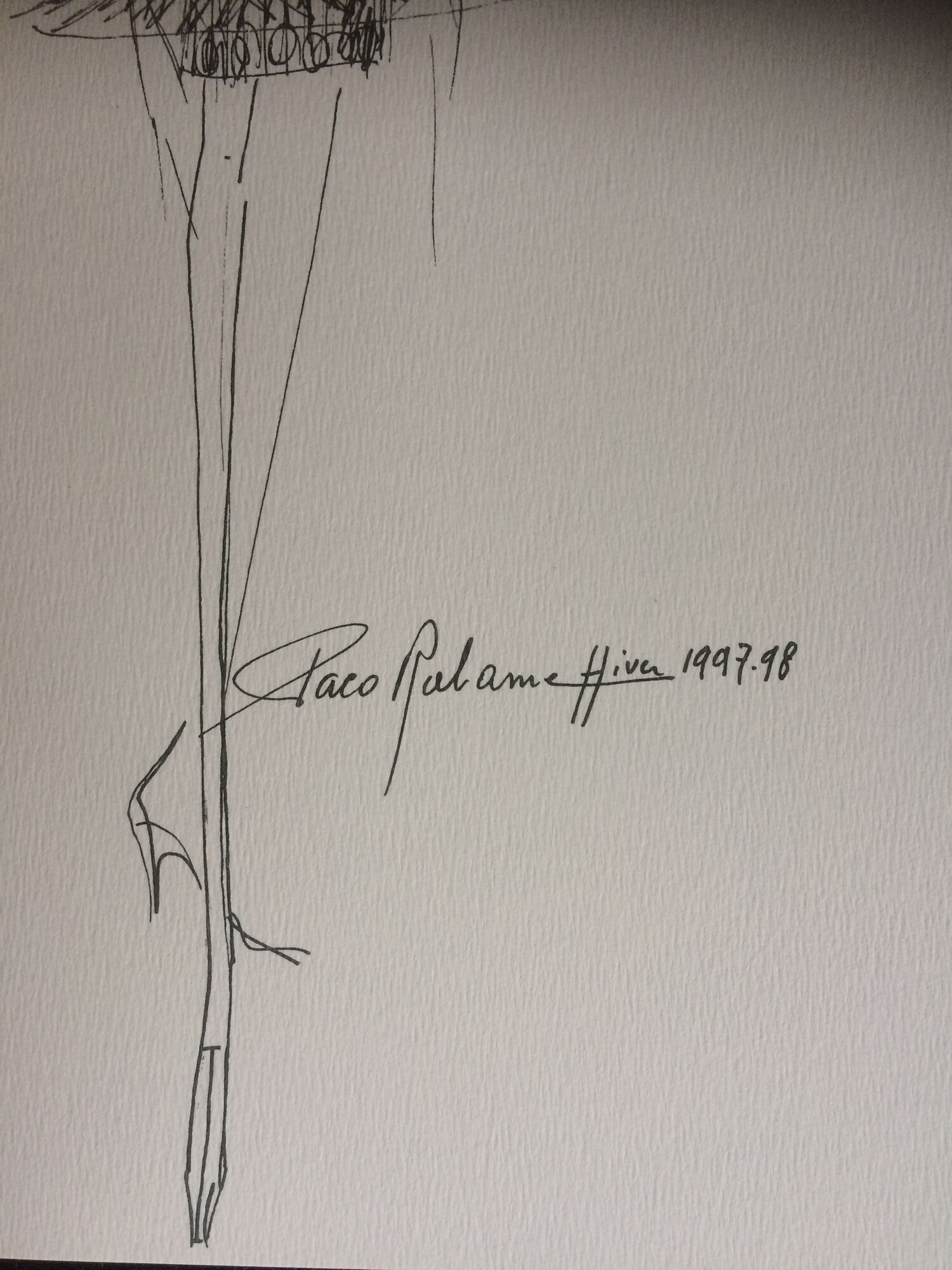 Paco Rabanne: jole press early 1990s vintage fashion illustration.