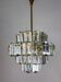 Kinkeldey 4-tier cut crystal chandelier, gilt brass, 1970s, Germany