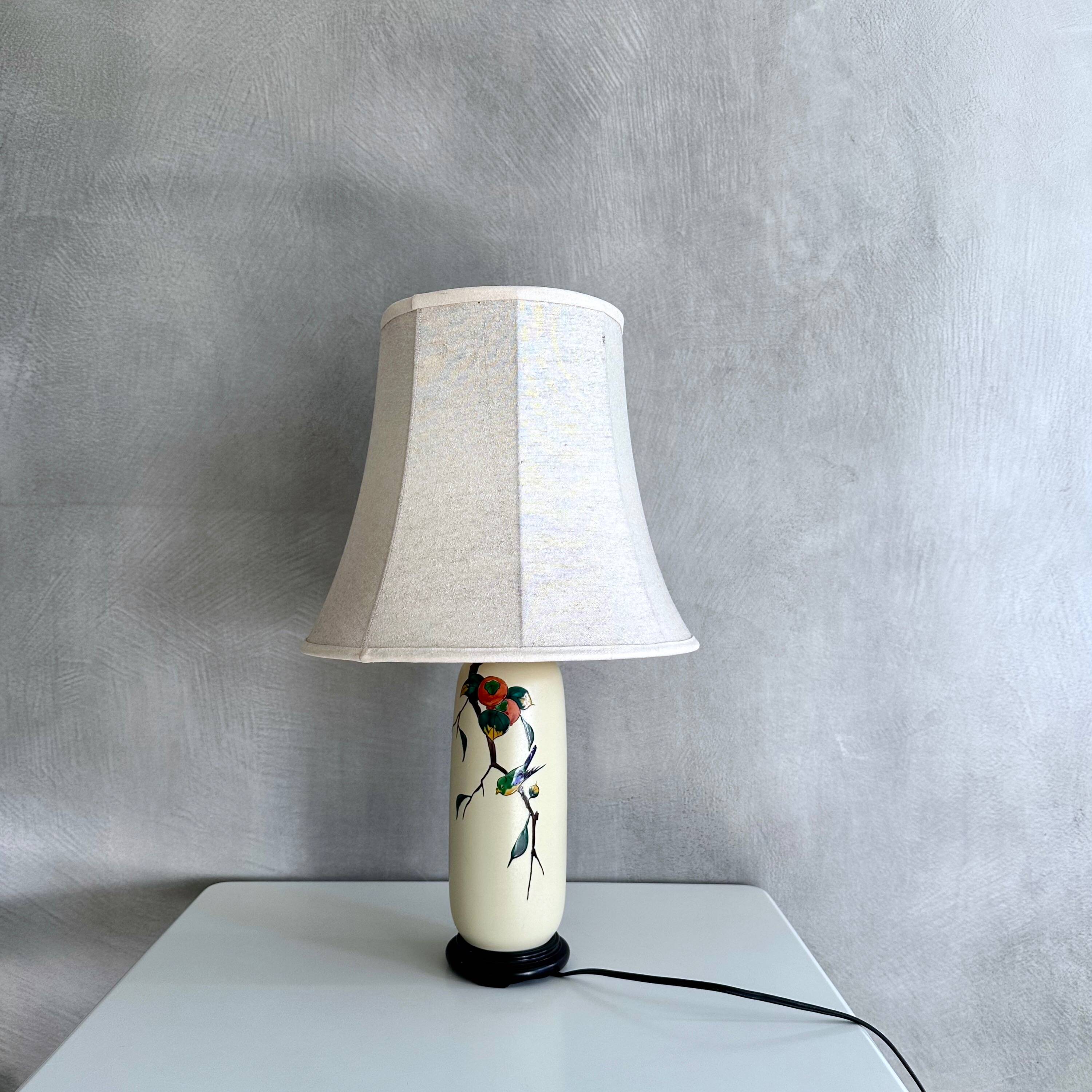 Vintage lamp, table lamp with ceramic base, mid-century floor lamp