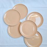 Villeroy & Boch peach-coloured dinner plates