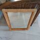 Antique rattan and bamboo mirror