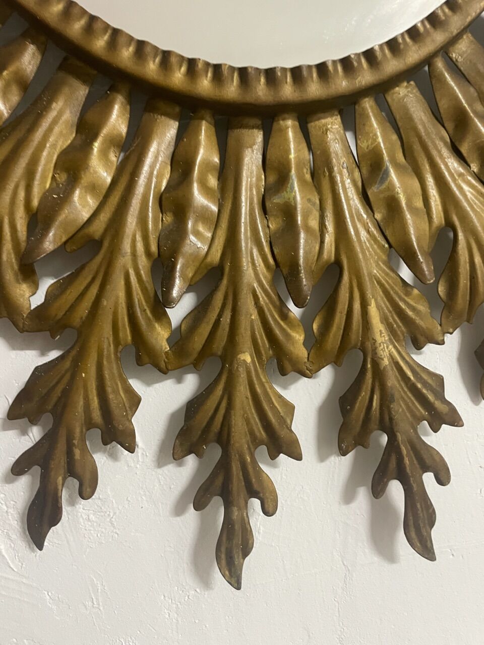 Huge Wrought Iron Sun Mirror 50s