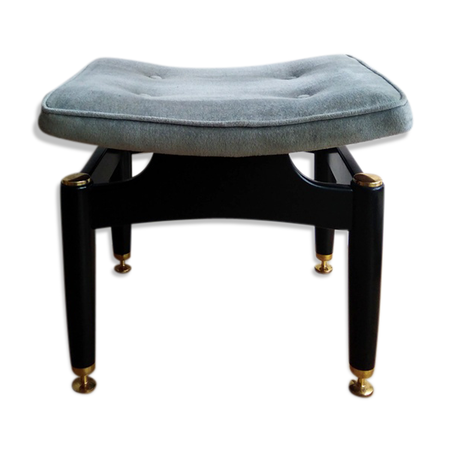 Tabouret velours bleu E Gomme G Plan 1950/60