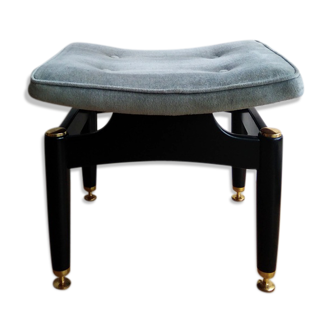 Stool Blue Velvet - E gum G Plan - 1950/60