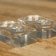 Paire de salerons en cristal