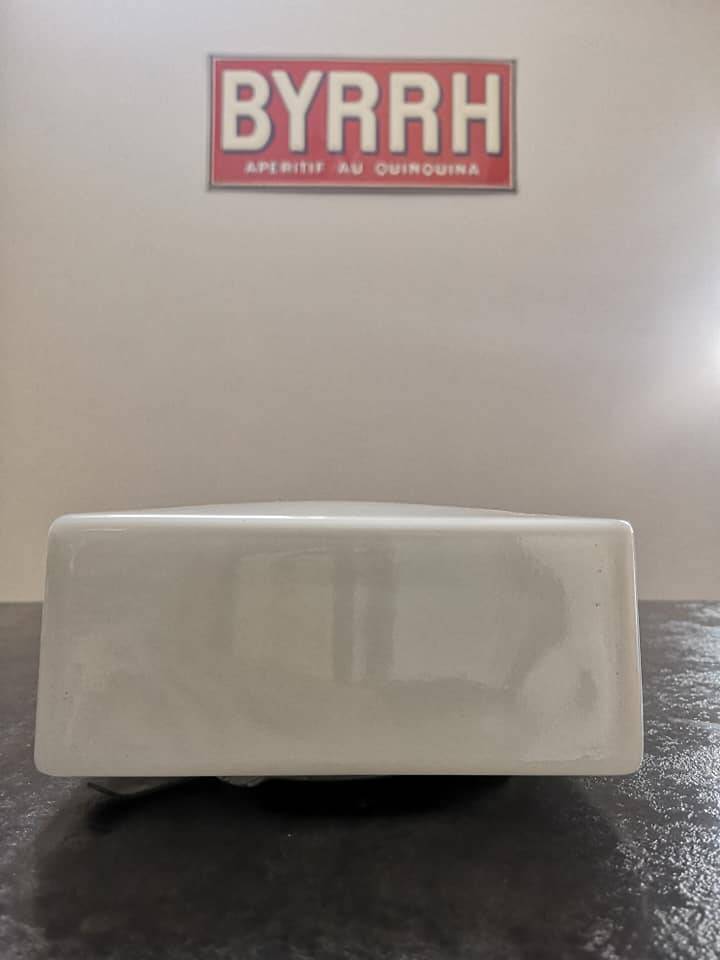 Old vintage square opaline ceiling/wall light 1960/70