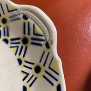 Lot de deux plats en terre de fer années 30