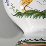 Handcrafted lamp base in Moustiers faience, 13x18cm, Made in France