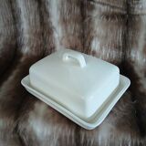 White ceramic butter dish