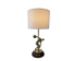 Vintage Peris Andreu lamp in bronze and wood from the 1970s.