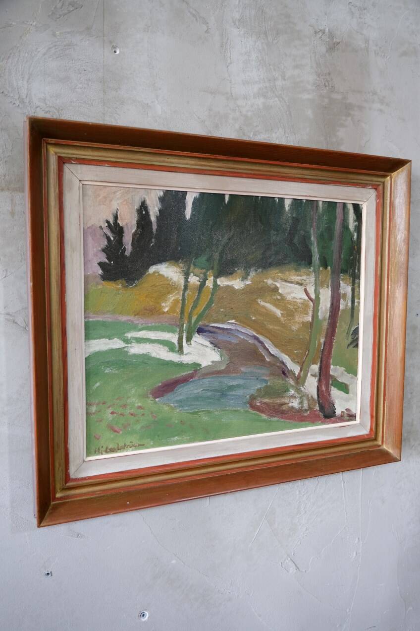 Hjalmar Lundström, Swedish Oil Painting, 1940s, Framed