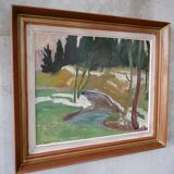 Hjalmar Lundström, Peinture à l’huile suédoise, années 1940, encadrée