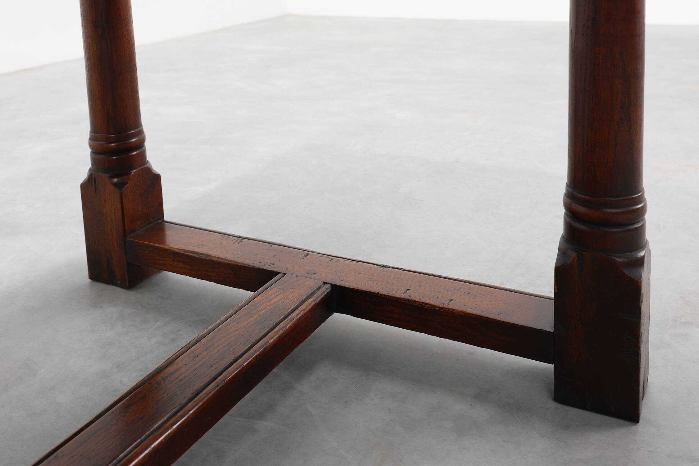 19th-Century French Provincial Oak Dining Table