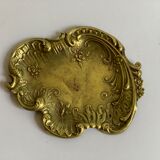 Empty art nouveau brass pocket