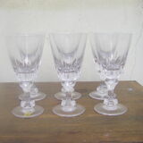 Six bayel cut crystal glasses