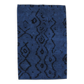7x10 Midnight Blue Anatolian Wool Vintage Carpet, 204x296 Cm