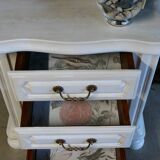 Bedside white patinated beige