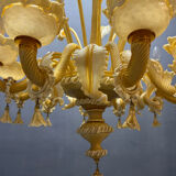Large Venetian Murano Glass Chandelier 10 Lights 1950’s