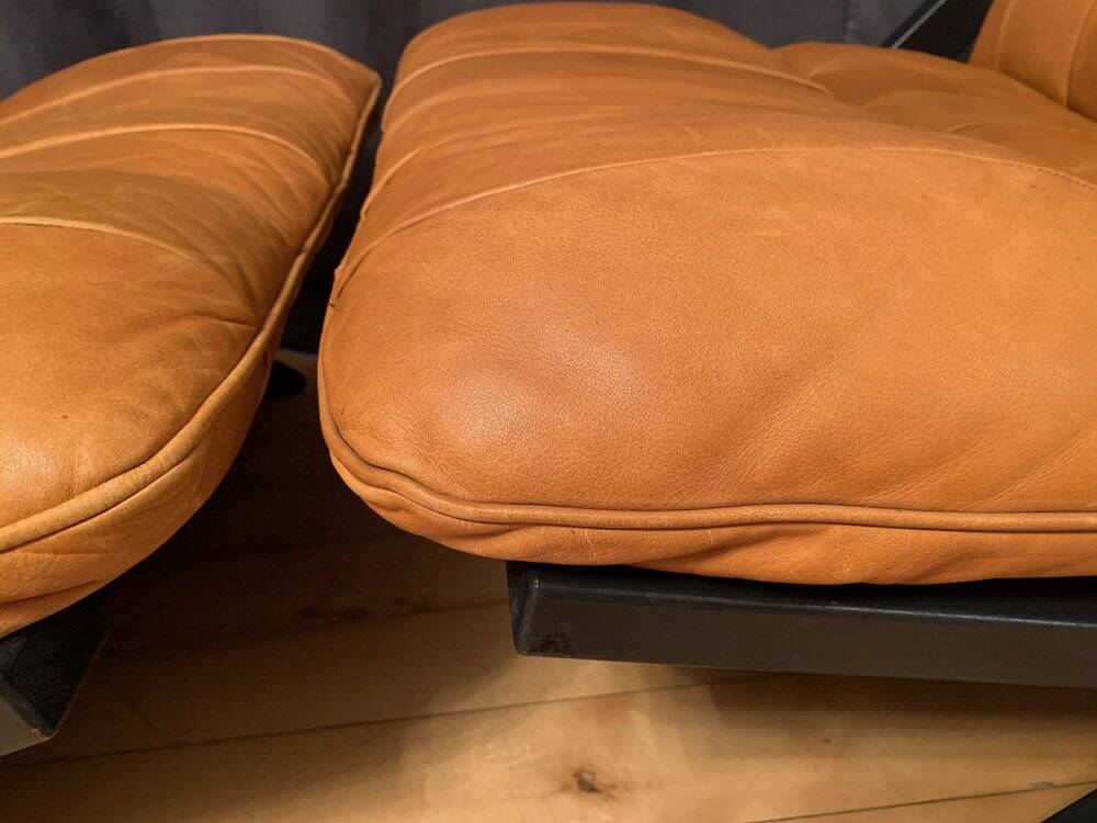 Set of armchairs by Ueli Berger, de Sede, Switzerland, 1970s