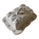 Handcrafted floral earthenware butter dish from the 1970s – Artisan production