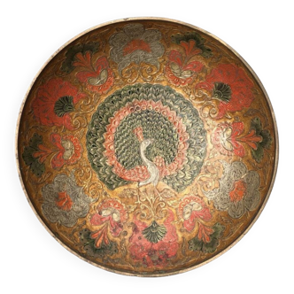 Large bowl on brass foot Indian pattern