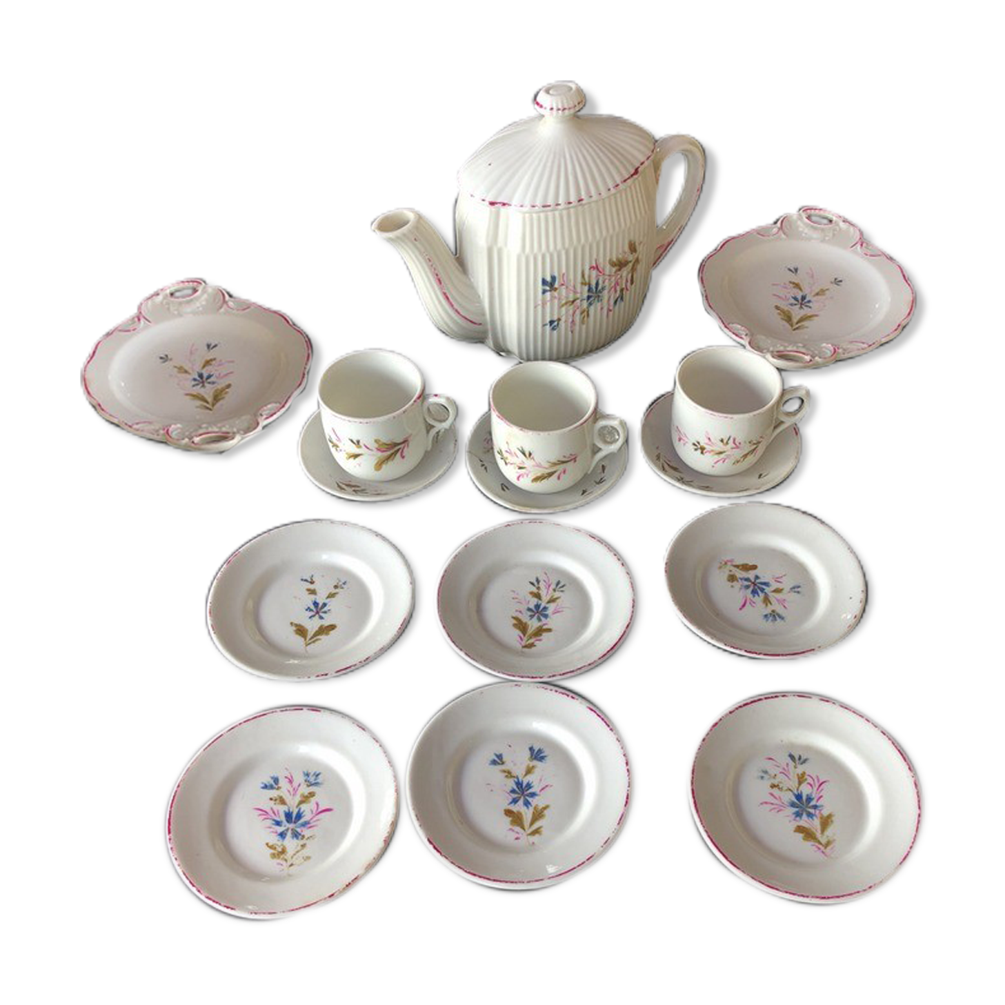 Old porcelain dinner 15 pieces