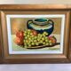Tableau nature morte huile sur panneau signée