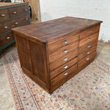 Meuble de métier, de mercerie double face à 20 tiroirs