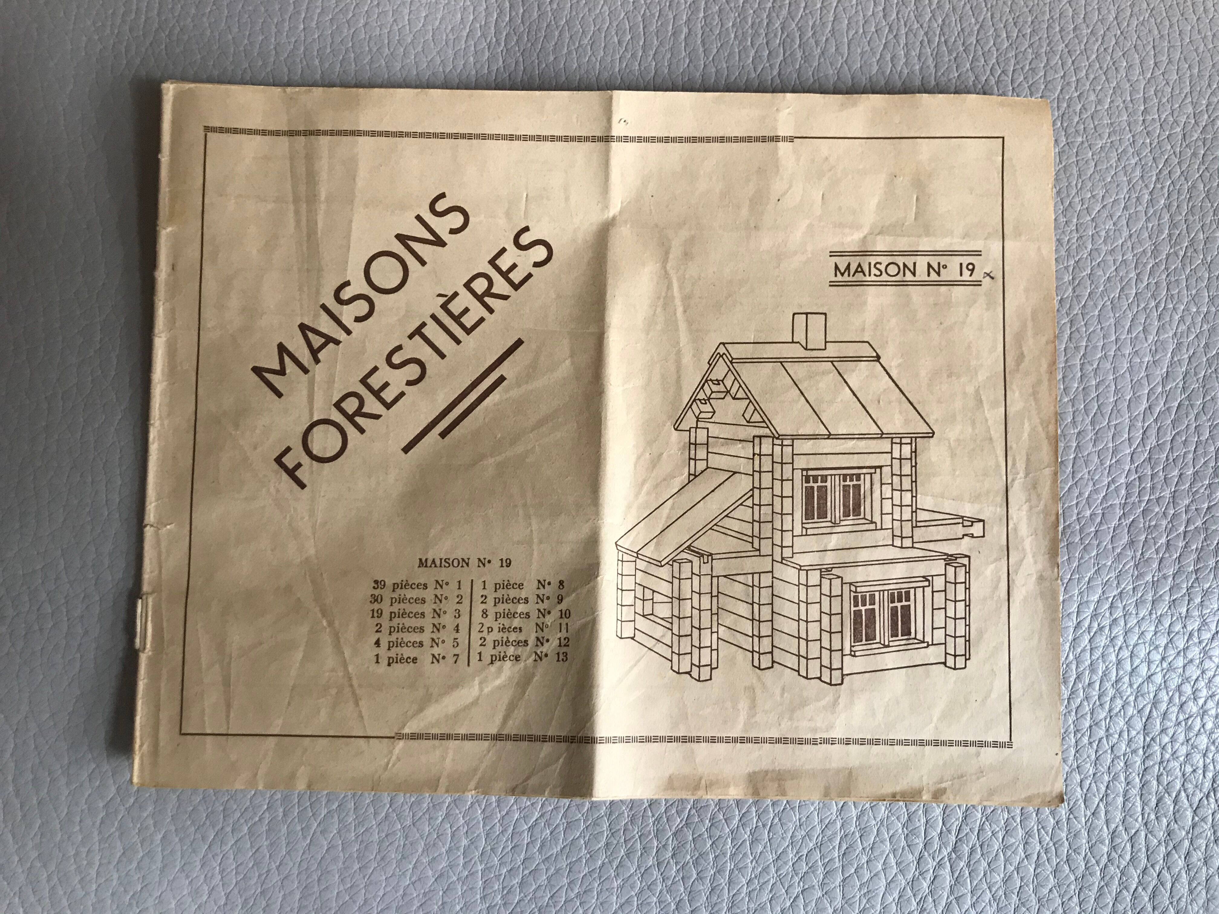 Vintage wooden construction game "Forest House" Jura Game